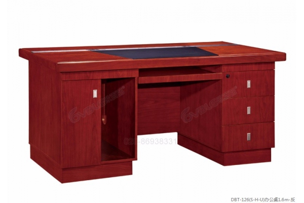 胡桃色1.6米油漆班台办公桌