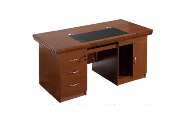 胡桃色1.6米油漆班台办公桌